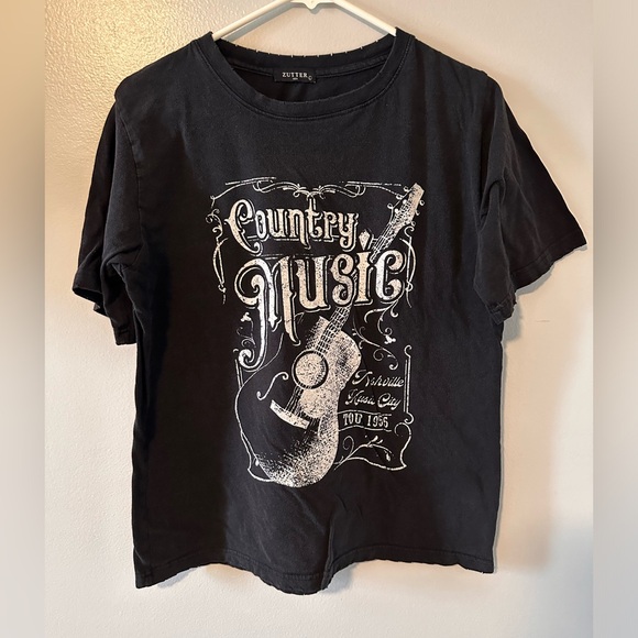 Pulse Boutique country music distressed top - Picture 2 of 5